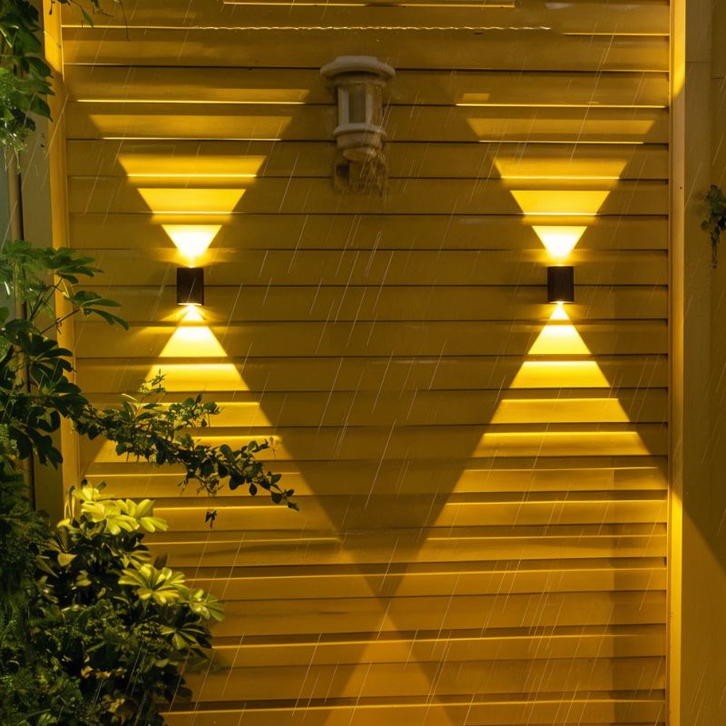 Solar-Wandleuchte Außen | Up-Down LED Effekt | Wetterfest | Garten & Terrasse