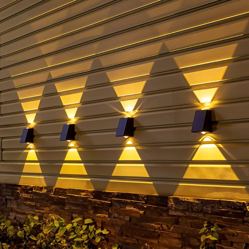 Solar-Wandleuchte Außen | Up-Down LED Effekt | Wetterfest | Garten & Terrasse