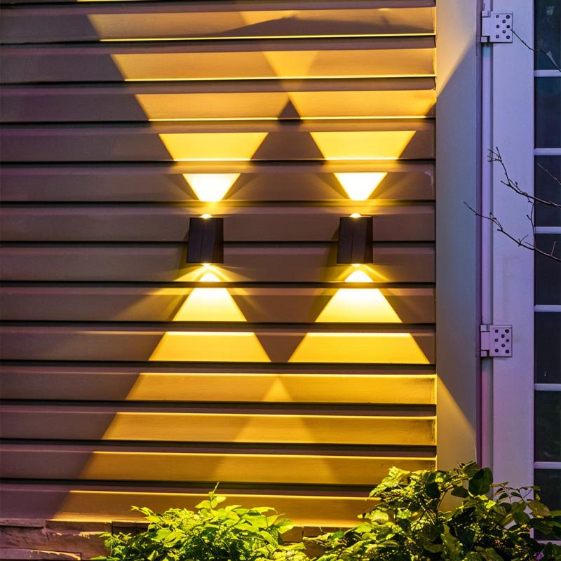 Solar-Wandleuchte Außen | Up-Down LED Effekt | Wetterfest | Garten & Terrasse